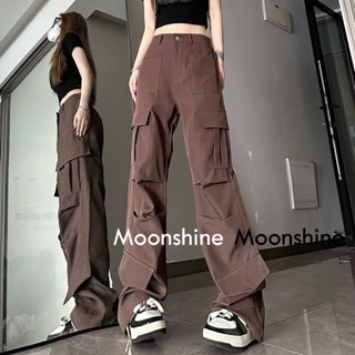 Moon  กางเกงขายาว คาร์โก้ กางเกง เชือกอเมริกันคลาสิค Cargo pants 2023 NEW 072525 Trendy รุ่นใหม่ พิเศษ คุณภาพสูง A90M0AX 36Z230909