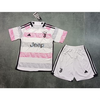 เสื้อกีฬาแขนสั้น ลายทีมชาติฟุตบอล Juventus 2324 คุณภาพสูง สําหรับเด็ก