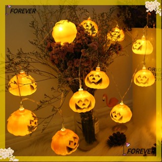 FOREVER สายไฟ LED 10 ดวง รูปฟักทอง 150 ซม. สําหรับแขวนตกแต่งบ้าน ปาร์ตี้ฮาโลวีน