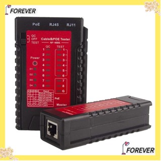 FOREVER เครื่องทดสอบสายเคเบิลเครือข่ายไฟฟ้า อเนกประสงค์ สีแดง สําหรับ RJ45 RJ11 RJ12