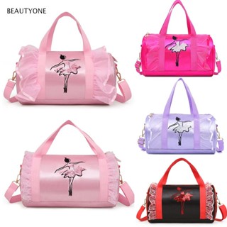 TOPBEAUTY กระเป๋าเป้สะพายหลัง สีชมพู สําหรับเต้นบัลเล่ต์ ยิมนาสติก กีฬา ​กระเป๋าถือ