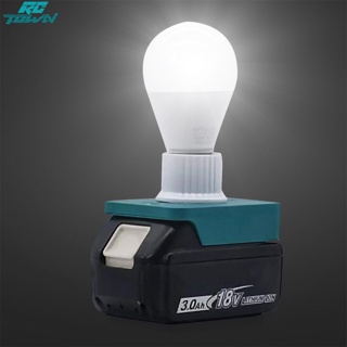 Rctown หลอดไฟ Led E27 12-60v 7w ขนาดพกพา สําหรับแบตเตอรี่ลิเธียม Makita 18v Bl Series