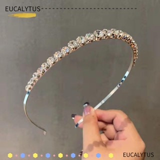 Eutus มงกุฎคริสตัล สีทอง สีเงิน แวววาว ที่คาดผม พลอยเทียม ที่เรียบง่าย เพชร เครื่องประดับผม ที่คาดผม เพชร ที่คาดผม ผู้หญิง เด็กผู้หญิง