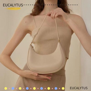 Eutus กระเป๋าสะพายไหล่ สะพายข้าง หนัง PU ขนาดเล็ก สีพื้น แฟชั่นฤดูร้อน 2023