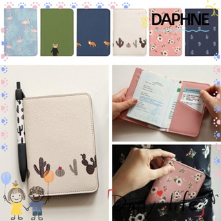 Daphne กระเป๋าสตางค์ หนัง Pu ทรงสี่เหลี่ยมผืนผ้า น้ําหนักเบา แบบพกพา สําหรับใส่หนังสือเดินทาง เอกสาร เดินทาง ผู้หญิง