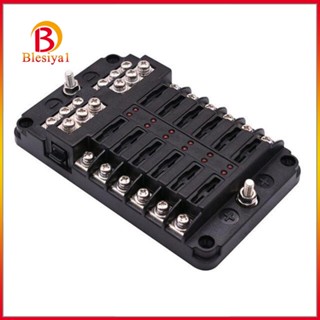 [Blesiya1] ที่วางฟิวส์รถยนต์ 12 ทาง 32V 100A พร้อมฝาครอบ PC สําหรับรถยนต์ RV SUV