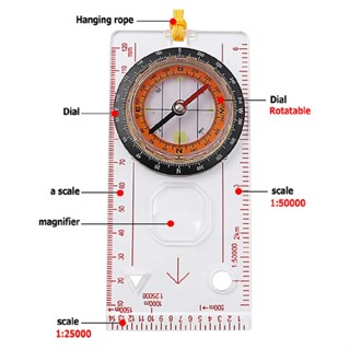 Outdoor Map Compass Expedition Hiking Walking Climbing Map Reading