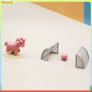 {Newcat} โมเดลสวิงฟุตบอล ม้าโยก 3D กันแตก ไม่ซีดจาง อุปกรณ์เสริม สําหรับบ้านตุ๊กตา 1 ชุด