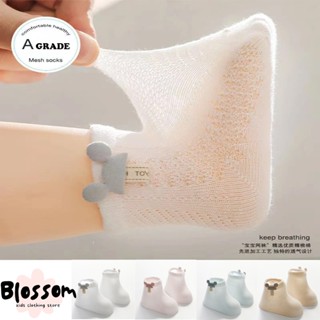 Blossom Kids Baby socks ถุงเท้าข้อสั้น ผ้าฝ้ายนุ่ม ระบายอากาศ ลายการ์ตูนน่ารัก เหมาะสําหรับฤดูใบไม้ร่วงและฤดูร้อน สําหรับเด็กวัยหัดเดิน ถุงเท้าเด็กเล็ก