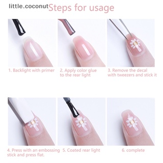 [little.coconut] สติกเกอร์ติดเล็บ ลายตุ๊กตาบาร์บี้น่ารัก สีชมพู สําหรับตกแต่งเล็บ DIY