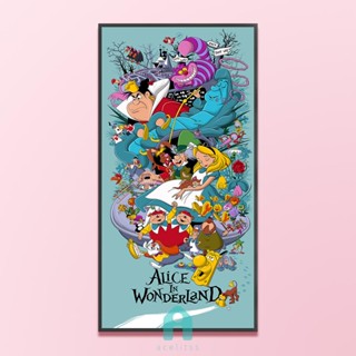 ชุดปักครอสติช ผ้าฝ้าย 11CT พิมพ์ลาย Alice in Wonderland [Acelit.th]