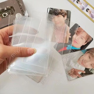 50 pcs เกาหลีการ์ดแขนล้างกรดฟรี Cpp Hard 3 นิ้ว Photocard Holographic Protector ฟิล์ม Binder อัลบั้ม miyia