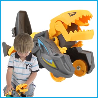 รถแปลงร่างของเล่น รถไดโนเสาร์ สําหรับเด็กผู้ชาย อายุ 3-6 ปี Push and Go Friction Powered Stunt Toddler Car hjuth