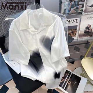 Manxi เสื้อเชิ้ตผู้หญิง เสื้อแฟชั่นผู้หญิง สะดวกสบาย  มีความรู้สึกของการออกแบบ A95K01CK