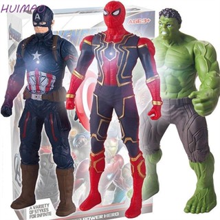 Huimao โมเดลฟิกเกอร์ Marvel Spider-Man Captain America Thanos Hulk ของขวัญคริสต์มาส ของเล่นสําหรับเด็ก