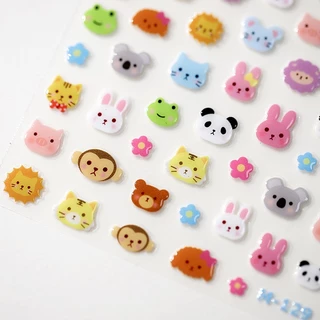 [Meow.Sensei] สติกเกอร์กาวเจลลี่ ลายน่ารัก สําหรับติดตกแต่งเล็บ M-129