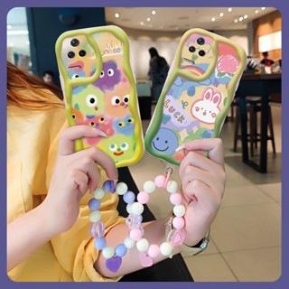 For Girls Wave border Phone Case For Redmi K40S/Xiaomi Poco F4 5G luxurious lovely Pendants Anti drop airbag Soft flower