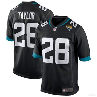 New1 NFL Jacksonville Jaguars Game Jersey Fred Taylor Retired เสื้อยืดลําลอง แขนสั้น คอกลม พลัสไซซ์ สําหรับผู้ชาย เหมาะกับการเล่นกีฬา