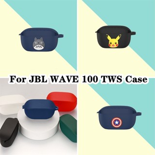 【Ĕĕ】เคสหูฟัง แบบนิ่ม สีพื้น สําหรับ JBL WAVE 100 TWS JBL WAVE 100