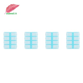 กล่องยาพลาสติก ทรงสี่เหลี่ยมผืนผ้า 8 ช่อง 7 วัน สีฟ้า 4 ชิ้น