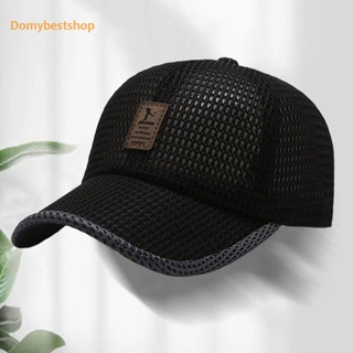 [Domybestshop.th] หมวกเบสบอล ผ้าตาข่าย ระบายอากาศ ปรับได้ สําหรับเดินทาง ตั้งแคมป์