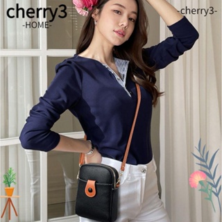 Cherry3 กระเป๋าสะพายไหล่ สะพายข้าง หนัง PU นิ่ม สองชั้น ปรับได้ สําหรับใส่โทรศัพท์มือถือ 2023