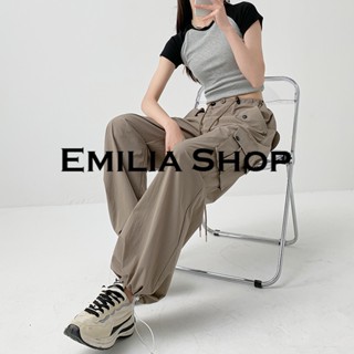 EMILIA SHOP  กางเกงขายาว กางเกงขายาวผู้หญิง สไตล์เกาหลี  Trendy Unique ins ทันสมัย A93L4J4 36Z230909