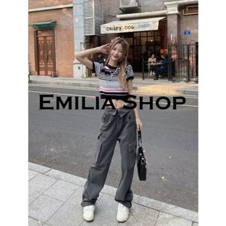 EMILIA SHOP  กางเกงขายาว กางเกงขายาวผู้หญิง สไตล์เกาหลี  ทันสมัย fashion สบาย High quality A90M0AL 36Z230909