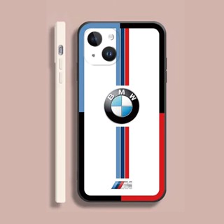 เคสโทรศัพท์มือถือซิลิโคน ขอบตรง ลาย BMW หลากสี สําหรับ iPhone 14 pro Max Case 13 12 Mini 11 15 pro 8 Plus X XR XS