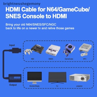 Bgth อะแดปเตอร์แปลงเกมคอนโซล N64 เป็น HDMI HDTV สําหรับ Nintend 64 Gamecube SNES Plug And Play Digital 720P