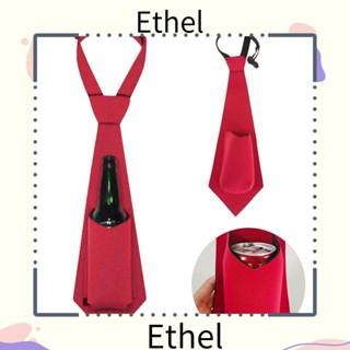 Ethel1 ฝาครอบโค้ก เนคไท แบบผ้า มีกาวในตัว สําหรับปาร์ตี้