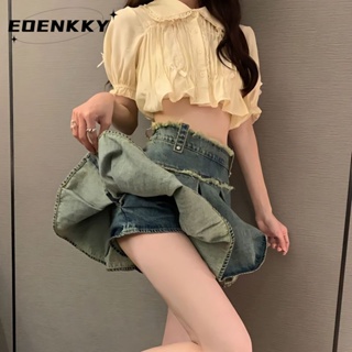 EOENKKY  กระโปรง กระโปรงยีนส์ กระโปรงกางเกง 2023 NEW Style 072908 Stylish High quality ทันสมัย Beautiful A23M08O 36Z230909