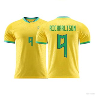 เสื้อกีฬาแขนสั้น ลายทีมชาติฟุตบอล World Cup Brazil 2022-2023 ชุดเหย้า