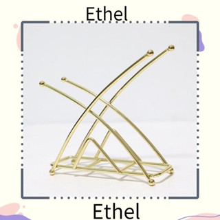 Ethel1 เครื่องจ่ายกระดาษทิชชู่ แบบตั้งโต๊ะ โลหะ สีทอง สไตล์โมเดิร์น 6.3 X 6.3 X 2.2 นิ้ว