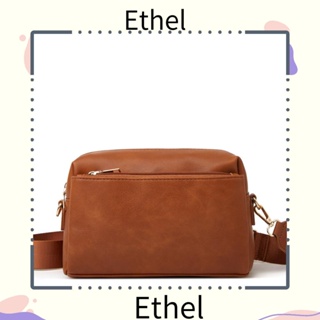 Ethel1 กระเป๋าสะพายไหล่ กระเป๋าถือแฟชั่น แบบหนัง สีพื้น