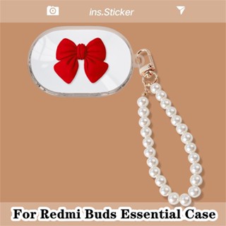 【ของแท้】เคสหูฟัง แบบนิ่ม ลายโบว์ และนางฟ้า สามมิติ สําหรับ Redmi Buds Essential