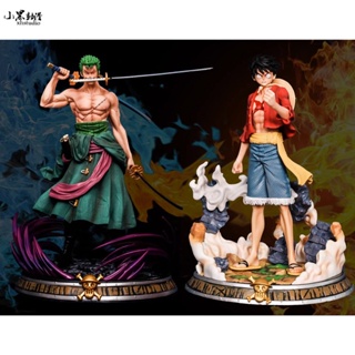 โมเดลฟิกเกอร์ One Piece Fantasy Zoro Luffy Three-Knife Flow Double-Headed GK ขนาดใหญ่ สําหรับตกแต่ง ของขวัญวันเกิด J4KA