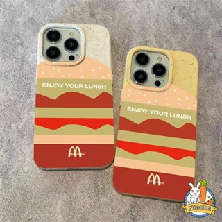 เคสโทรศัพท์มือถือ ซิลิโคนนิ่ม ผิวด้าน กันกระแทก ลาย Big Mac Burger น่ารัก สําหรับ iPhone 14 13 12 11 Pro Max X Xr Xs Max 8 7 6 6s Plus SE 2020