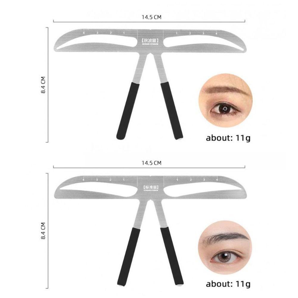 ANGRYSWIFT Microblading Eyebrow Stencil, 10 รูปแบบ Balance Shaper Eyebrow Tattoo ไม้บรรทัด, ไม้บรรทัดแต่งหน้าถาวรใช้งานง่าย 3D โลหะคิ้วเครื่องมือวัดผู้หญิง ราคา ถูกที่สุด ดีลบีเคเค แกลเลอรีภาพที่ 8