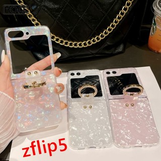 Hoce ZFlip5 เคสโทรศัพท์มือถือแบบแข็ง พร้อมแหวนขาตั้ง สําหรับ Samsung Galaxy Z Flip 3 5G ZFlip4 flip3 flip5