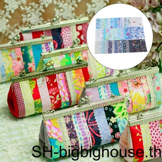 【Biho】ผ้าฝ้ายถัก แฮนด์เมด สําหรับเย็บผ้า งานฝีมือ DIY 50 ชิ้น