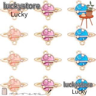 Lucky เครื่องราง อัลลอย รูปดาว ดวงจันทร์ หลากสี สําหรับทําเครื่องประดับ แฮนด์เมด คู่รัก