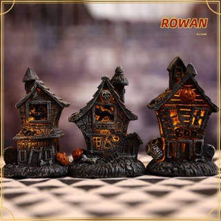 Rowans โคมไฟหัวกะโหลกเรซิ่น พร็อพสําหรับตกแต่งบ้านผีสิง ฮาโลวีน DIY