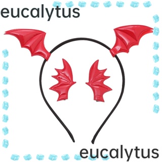 Eucalytus1 ชุดที่คาดผม รูปปีกค้างคาว เครื่องแต่งกายโกธิคน่ารัก สําหรับเด็ก และผู้ใหญ่