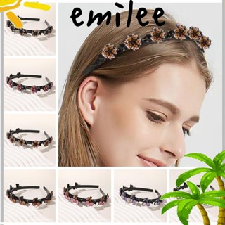 Emilee กิ๊บติดผม แบบถัก ลายเกล็ดหิมะ สีม่วง ประดับพลอยเทียม กิ๊บปากเป็ด ปิ่นปักผม หวี กิ๊บถัก กิ๊บปากเป็ด กิ๊บคู่ ที่คาดผมถัก