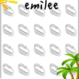 Emilee ตะขอเชื่อมต่อโซ่ สีเงิน สําหรับทําสร้อยคอ DIY