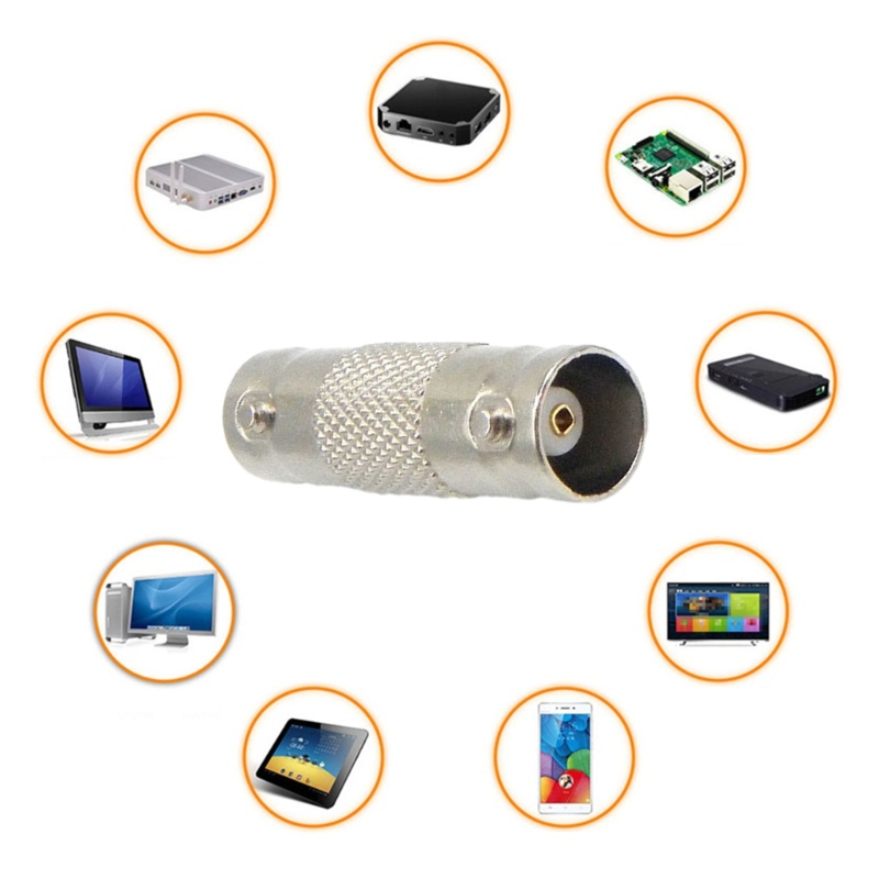 อะแดปเตอร์ BNC Doublebuy BNC Female to BNC Female Straight RF Coaxial Connector สําหรับกล้องวงจรปิด