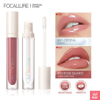 FOCALLURE PLUMPMAX ลิปกลอส High Shine &amp; Shimmer 16 สี Mint Extract &amp; Vitamin E Lip Care Glossy Makeup [hotmax]