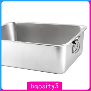 [Baosity5] กระบะทรายแมว สเตนเลส ทนทาน ขนาดใหญ่ สําหรับสัตว์เลี้ยง แมว