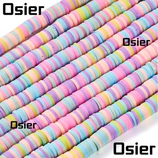 Osier1 ลูกปัดดินน้ํามัน ทรงกลมแบน หลากสี 6 มม. 10 เส้น 3200 ชิ้น